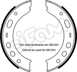 Brake Shoe Set, parking brake CIFAM 153-337
