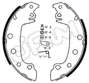 CIFAM 153-340K Brake Shoe Set