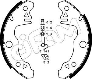 Brake Shoe Set CIFAM 153-341K