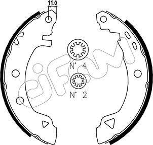 CIFAM 153-346 Brake Shoe Set