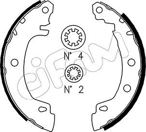 CIFAM 153-353 Brake Shoe Set