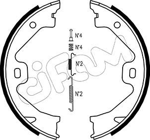 Brake Shoe Set, parking brake CIFAM 153-369K