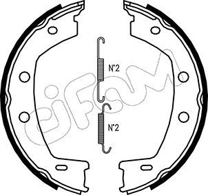 Brake Shoe Set, parking brake CIFAM 153-374K