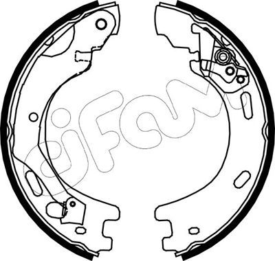 CIFAM 153-376 Brake Shoe Set, parking brake