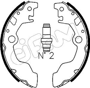 CIFAM 153-382 Brake Shoe Set