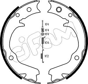 Brake Shoe Set, parking brake CIFAM 153-386K