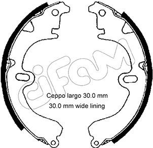 Brake Shoe Set CIFAM 153-419