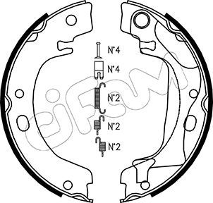 Brake Shoe Set, parking brake CIFAM 153-446K