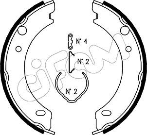 Brake Shoe Set, parking brake CIFAM 153-477K