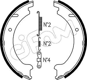 Brake Shoe Set, parking brake CIFAM 153-478K