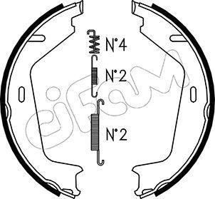 Brake Shoe Set, parking brake CIFAM 153-479K