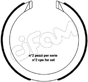 CIFAM 153-483 Brake Shoe Set, parking brake