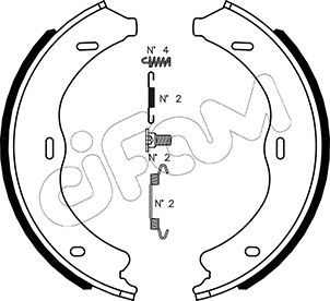 Brake Shoe Set, parking brake CIFAM 153-507K