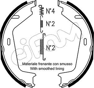 Brake Shoe Set, parking brake CIFAM 153-530K
