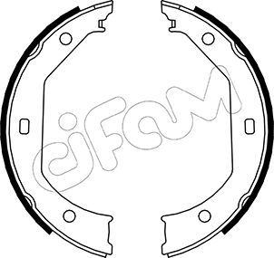 Brake Shoe Set, parking brake CIFAM 153-017