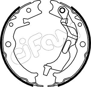 Brake Shoe Set, parking brake CIFAM 153-052