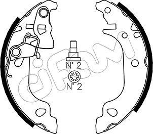 CIFAM 153-079 Brake Shoe Set
