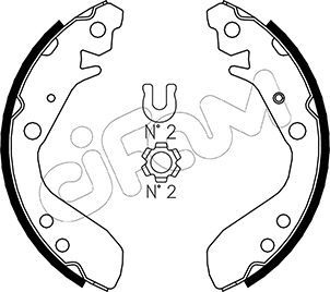 CIFAM 153-158 Brake Shoe Set