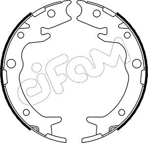 Brake Shoe Set, parking brake CIFAM 153-159