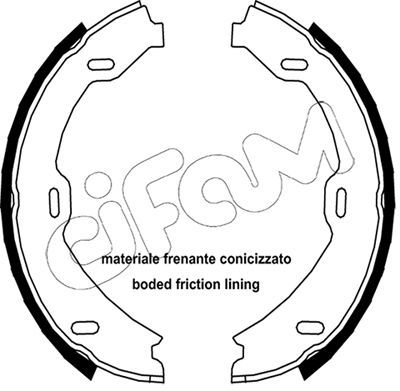 Brake Shoe Set, parking brake CIFAM 153-241