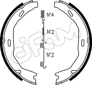 CIFAM 153-245K Brake Shoe Set, parking brake