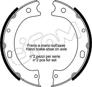 Brake Shoe Set, parking brake CIFAM 153-289