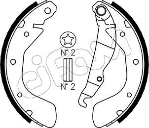 CIFAM 153-309 Brake Shoe Set