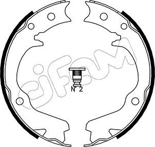 CIFAM 153-386 Brake Shoe Set, parking brake