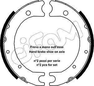 CIFAM 153-440 Brake Shoe Set, parking brake