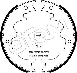 CIFAM 153-441 Brake Shoe Set, parking brake
