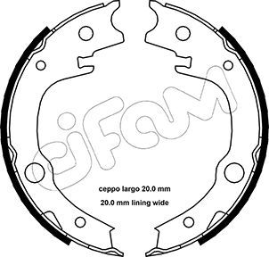 Brake Shoe Set, parking brake CIFAM 153-443
