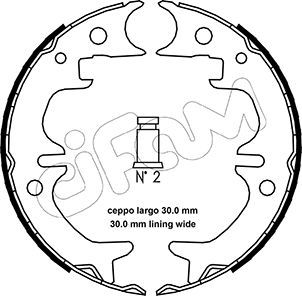 Brake Shoe Set, parking brake CIFAM 153-444