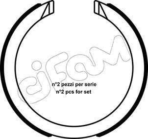Brake Shoe Set, parking brake CIFAM 153-491