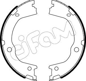 CIFAM 153-498 Brake Shoe Set, parking brake