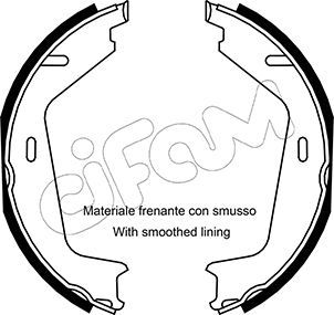CIFAM 153-530 Brake Shoe Set, parking brake