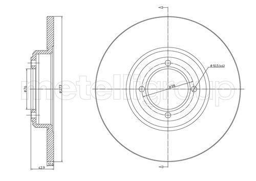 CIFAM 800-025 Brake Disc