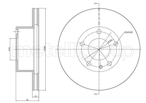 CIFAM 800-060 Brake Disc