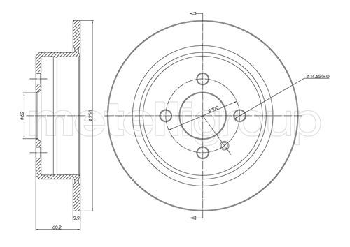CIFAM 800-084 Brake Disc