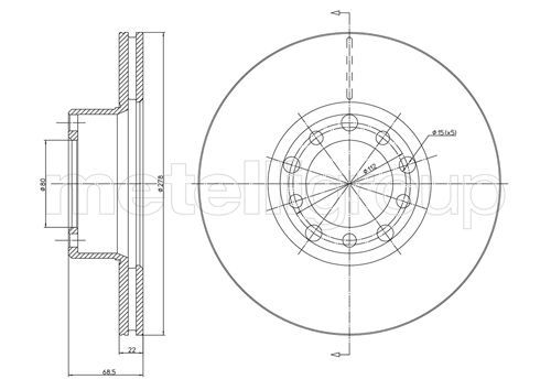 CIFAM 800-086 Brake Disc