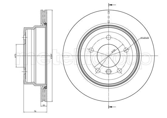 CIFAM 800-1023C Brake Disc