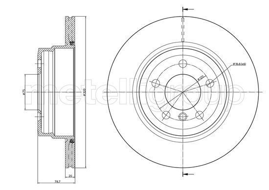 CIFAM 800-1025C Brake Disc