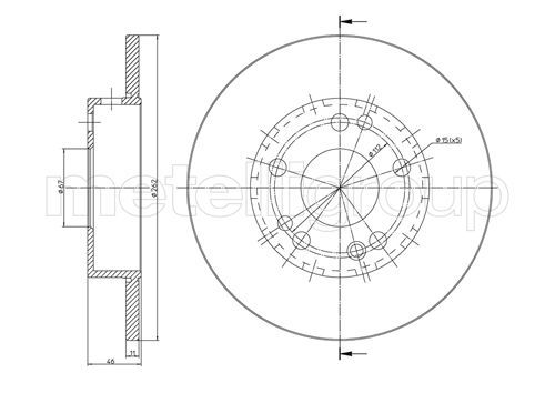 CIFAM 800-103 Brake Disc