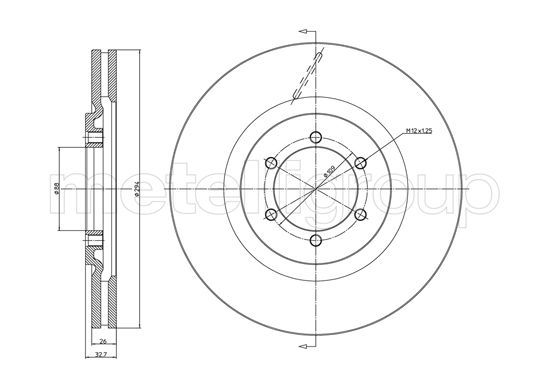 CIFAM 800-1033C Brake Disc