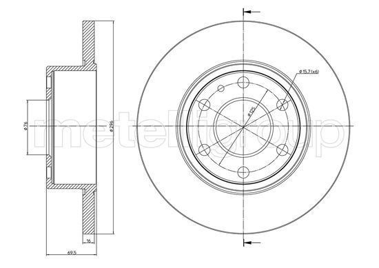 CIFAM 800-1038C Brake Disc