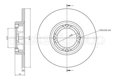Brake Disc CIFAM 800-1048C