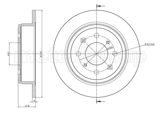 CIFAM 800-1049C Brake Disc