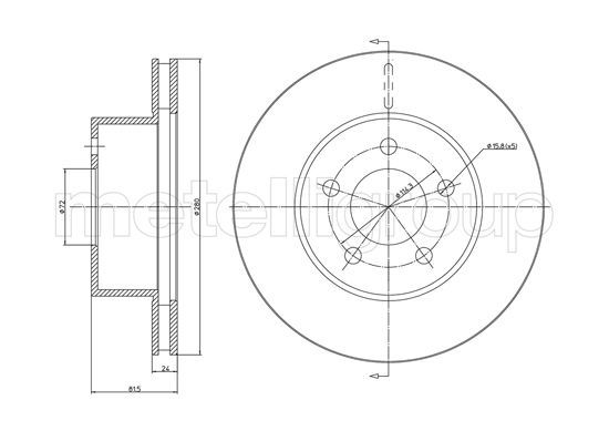 CIFAM 800-1051C Brake Disc