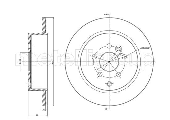 CIFAM 800-1052C Brake Disc