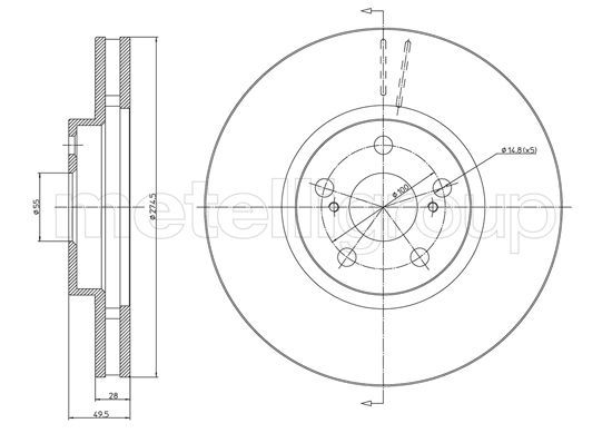 CIFAM 800-1059C Brake Disc
