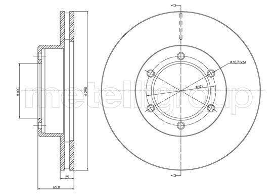 CIFAM 800-1065C Brake Disc